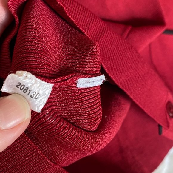 Ann Taylor LOFT Red Cardigan with Black Trim - Picture 5 of 5